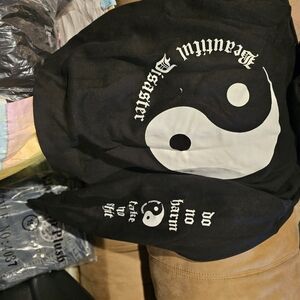 Black Yin Yang Graphic Hoodie